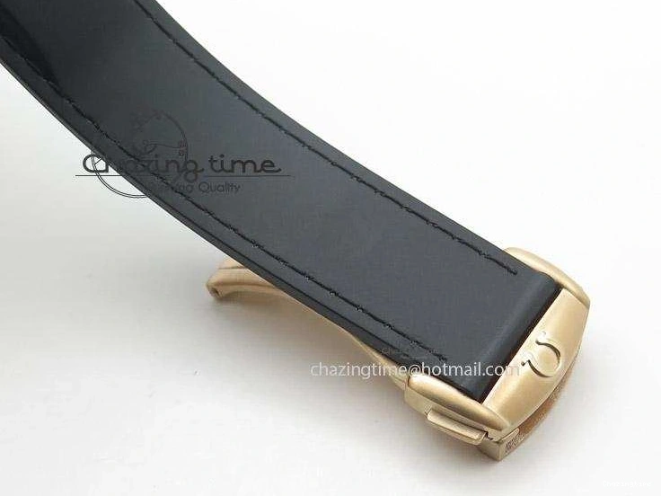 0522 Planet Ocean Professional Rose Gold Liquid Metal V6F 42mm On Black Rubber Strap A Vibrant 8266